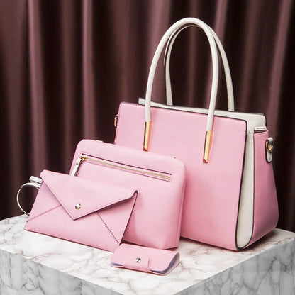 European style large handbag for women in multiple colors with zipper and pockets