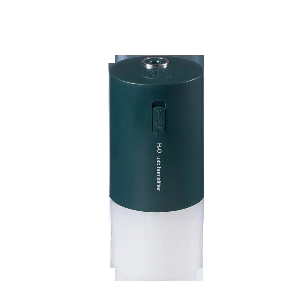 Blue columnar USB desktop humidifier with 1-litre tank and quiet 36dB operation