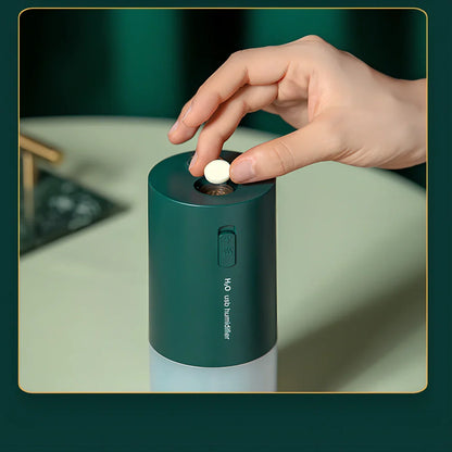 Blue columnar USB desktop humidifier with 1-litre tank and quiet 36dB operation