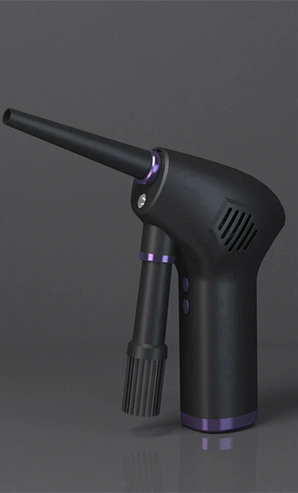 Cordless air duster for cleaning electronics with powerful airflow and ergonomic design