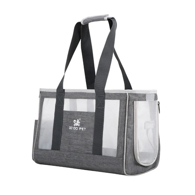Portable pet carrier backpack for dogs and cats with breathable mesh and durable Oxford cloth