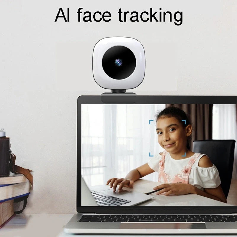 2K Auto Focus Web Camera with built-in beauty light for PC laptop