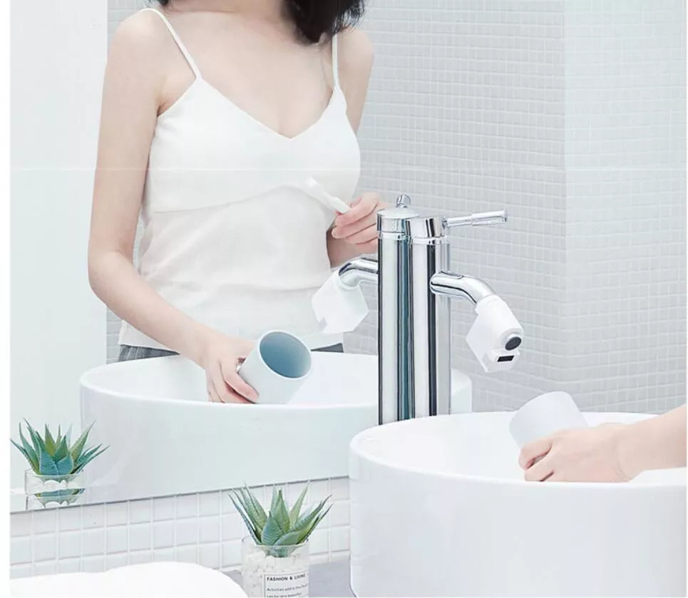 Infrared induction water saving device for faucets with USB charging