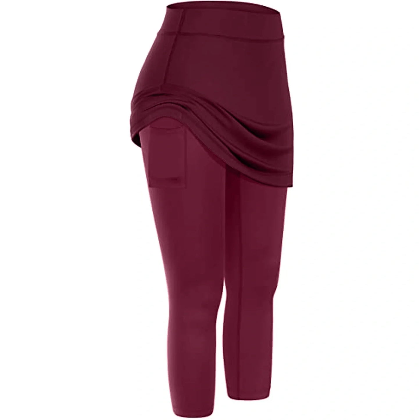 Women's tennis skirted leggings with pockets in various colors