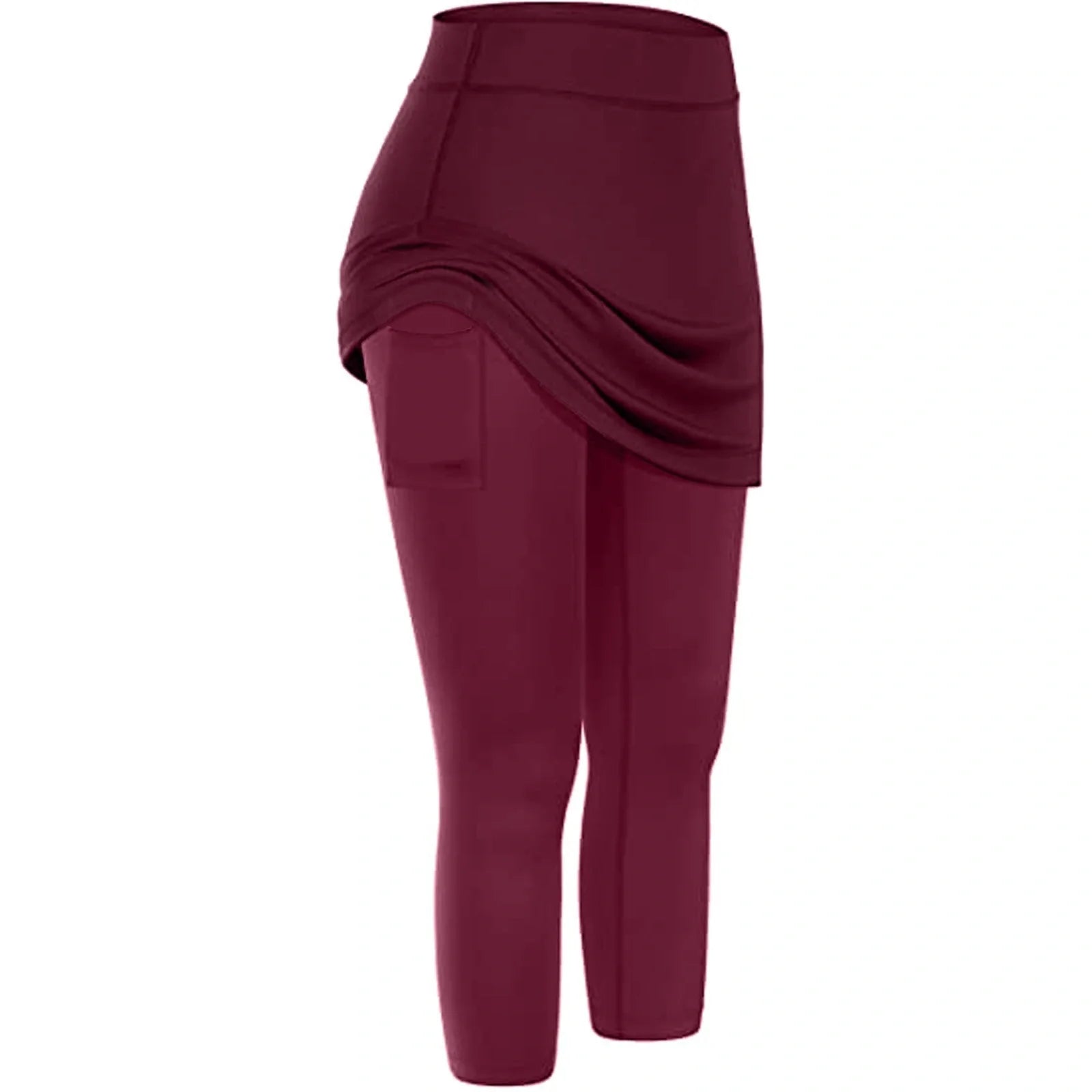 Women's tennis skirted leggings with pockets in various colors