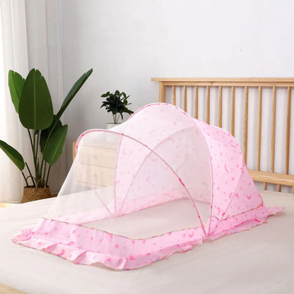 Baby Bottomless Foldable Mosquito Net in elegant grey, easy to store and effective against mosquitoes