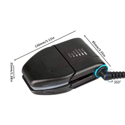 Portable folding electric iron with dual temperature controls for travel garment care