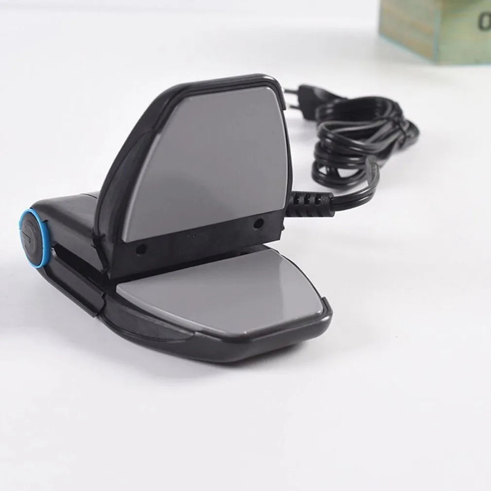 Portable folding electric iron with dual temperature controls for travel garment care