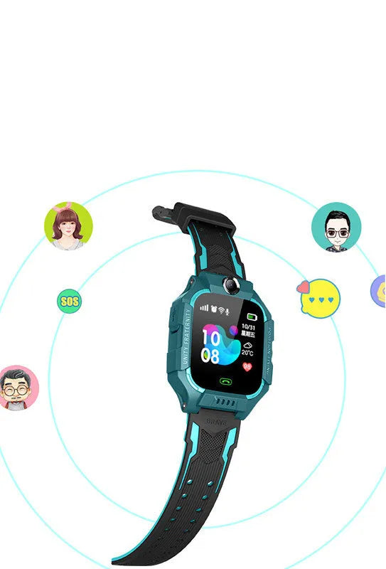Z6 Q19 children's smart phone watch with 1.44-inch touchscreen in green, purple, or red colour options