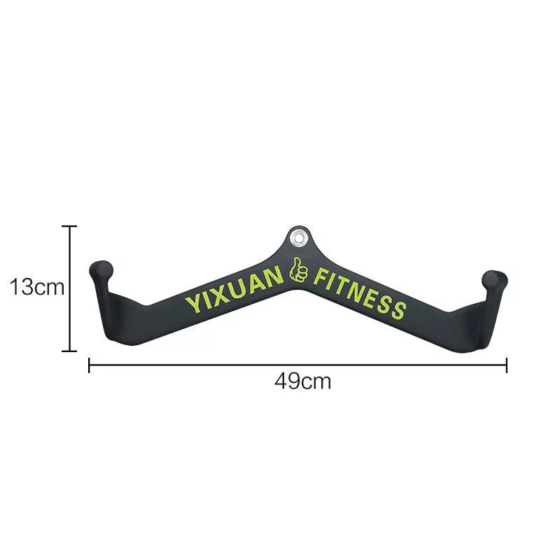 Steel fitness training pole with plastic coated grip for rowing and low pull exercises