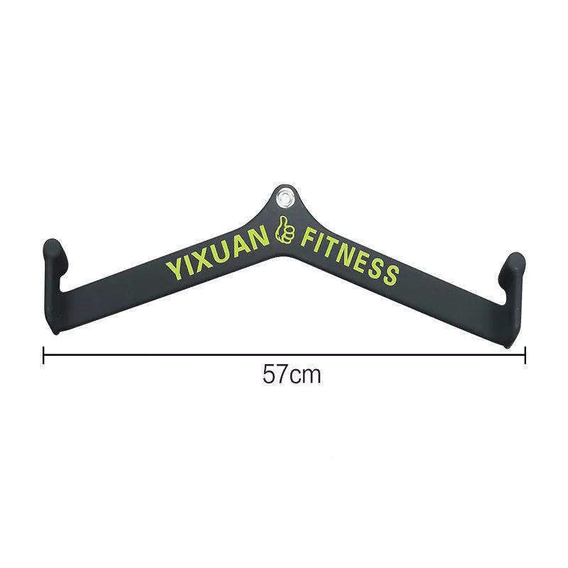 Steel fitness training pole with plastic coated grip for rowing and low pull exercises