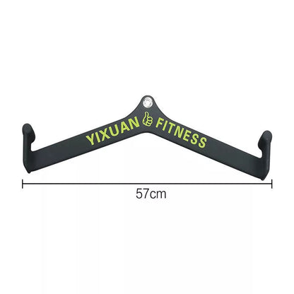 Steel fitness training pole with plastic coated grip for rowing and low pull exercises