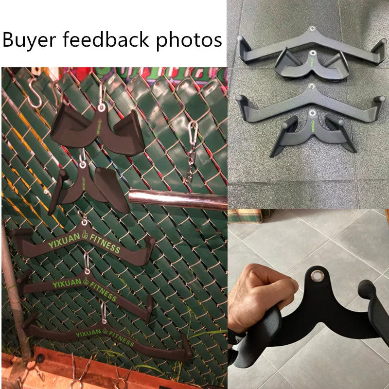 Steel fitness training pole with plastic coated grip for rowing and low pull exercises