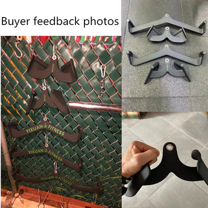 Steel fitness training pole with plastic coated grip for rowing and low pull exercises