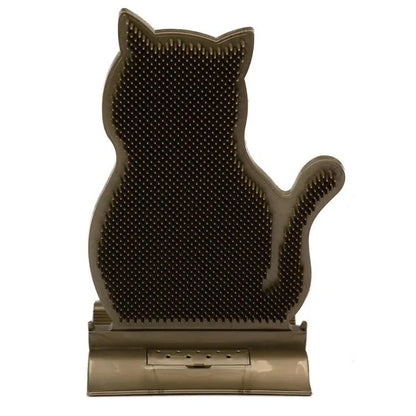 Cat Self Massage Brush with catnip for grooming and shed hair removal