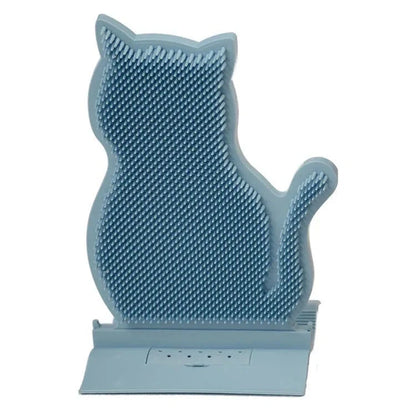Cat Self Massage Brush with catnip for grooming and shed hair removal