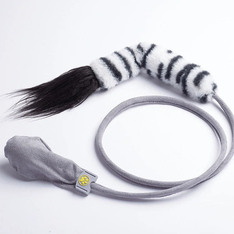 Interactive plush fish cat toy with realistic 3D design and swinging tail