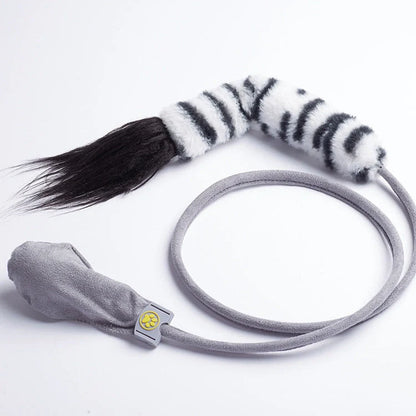 Interactive plush fish cat toy with realistic 3D design and swinging tail