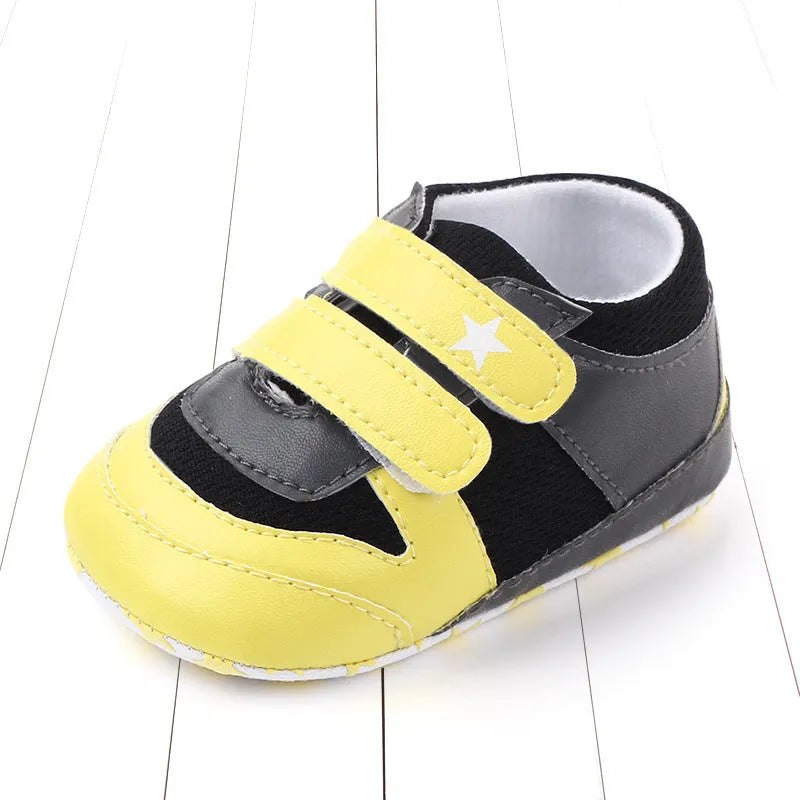 Boys breathable mesh toddler shoes with non-slip sole, sizes 11cm to 13cm