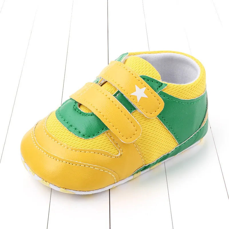 Boys breathable mesh toddler shoes with non-slip sole, sizes 11cm to 13cm