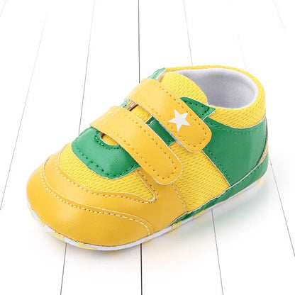 Boys breathable mesh toddler shoes with non-slip sole, sizes 11cm to 13cm