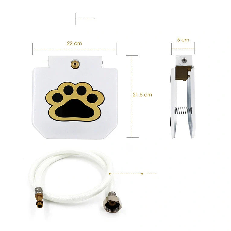 Stainless steel pet water dispenser with paw-activated mechanism