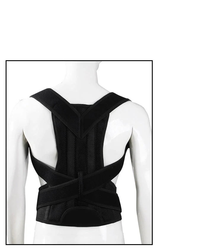 Posture-Perfecting Back Brace for Men and Women - Premium Polyester Fiber Construction, Adjustable Fit, Breathable Support