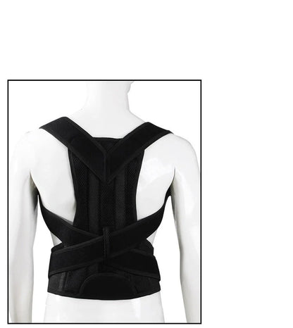 Posture-Perfecting Back Brace for Men and Women - Premium Polyester Fiber Construction, Adjustable Fit, Breathable Support