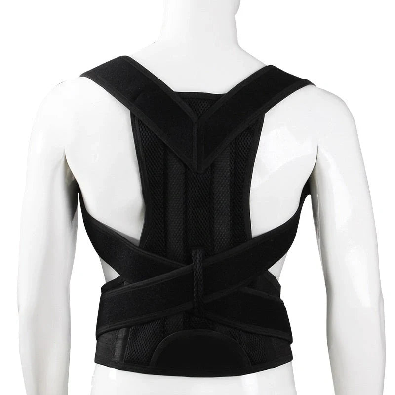 Posture-Perfecting Back Brace for Men and Women - Premium Polyester Fiber Construction, Adjustable Fit, Breathable Support