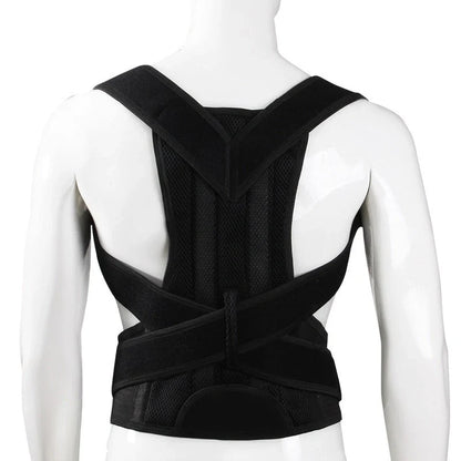Posture-Perfecting Back Brace for Men and Women - Premium Polyester Fiber Construction, Adjustable Fit, Breathable Support