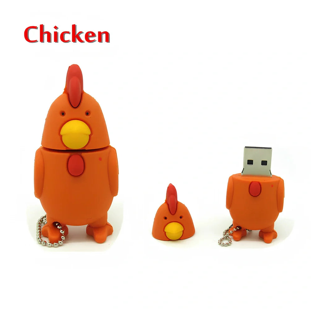 Zodiac animal USB flash drive with Year of the Ox design showing brown colour option