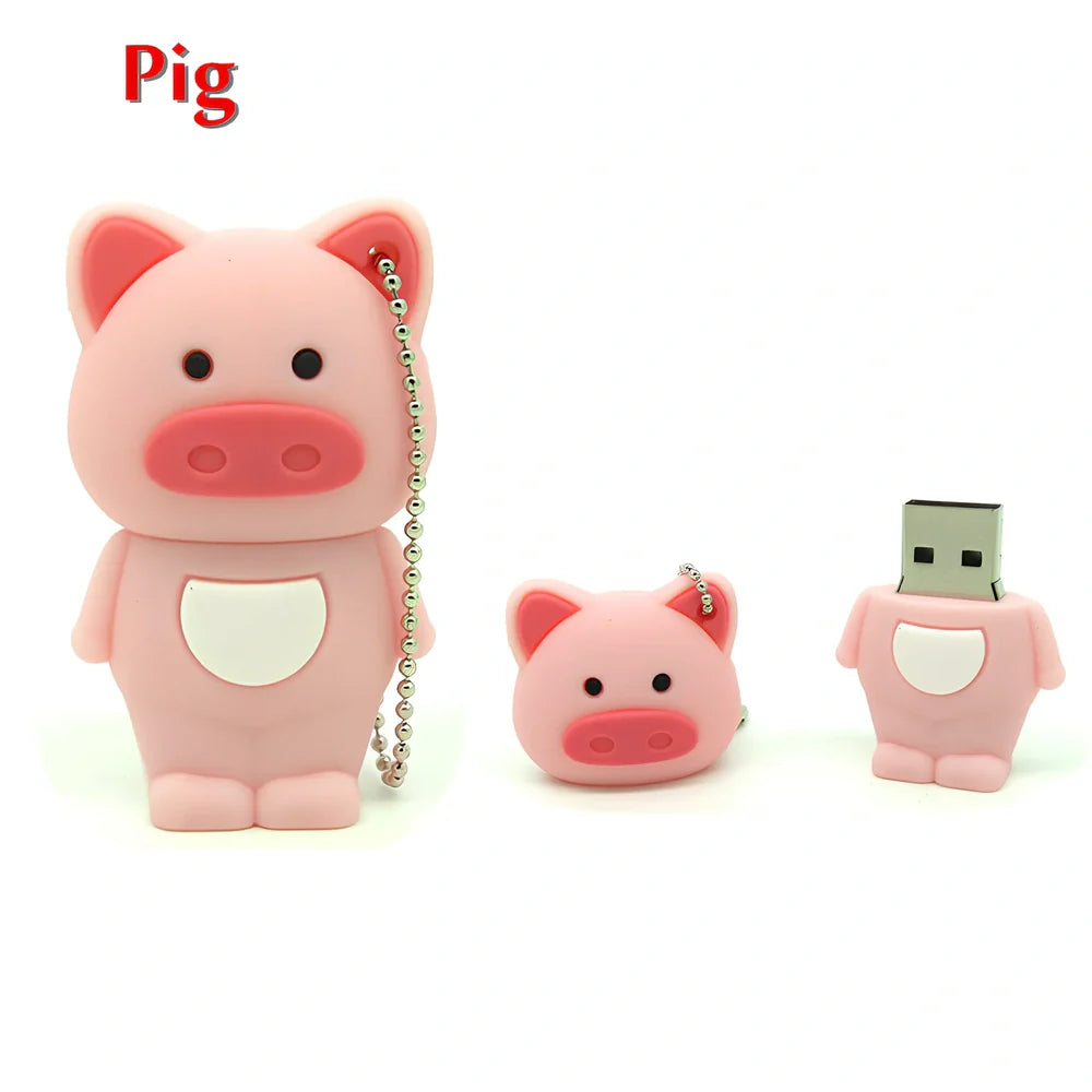 Zodiac animal USB flash drive with Year of the Ox design showing brown colour option