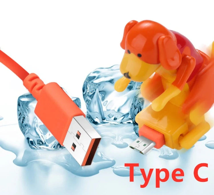 Rogue Dog Data Cable Type C for Android with playful puppy design