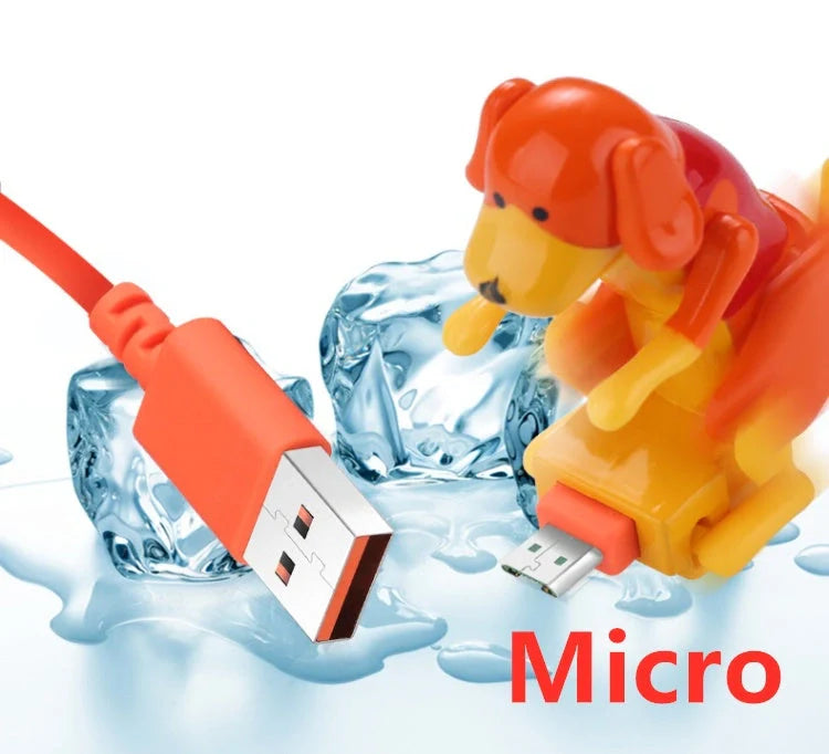 Rogue Dog Data Cable Type C for Android with playful puppy design