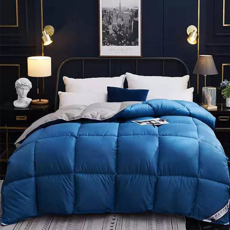 Goose down winter duvet in twill weave, available in multiple colors and sizes