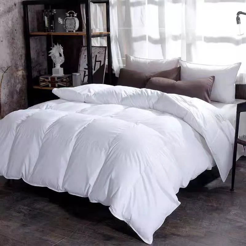 Goose down winter duvet in twill weave, available in multiple colors and sizes