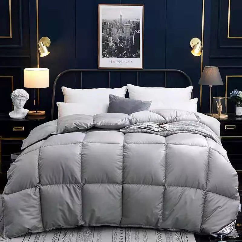 Goose down winter duvet in twill weave, available in multiple colors and sizes