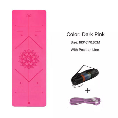 Double-layer TPE yoga mat with non-slip surface in various colors