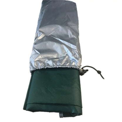 Green Unity car side awning extended 2.8m with aluminium poles and double bedroom structure for camping