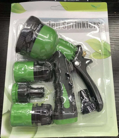 Green all-metal garden spray gun with adjustable nozzle and ergonomic trigger grip