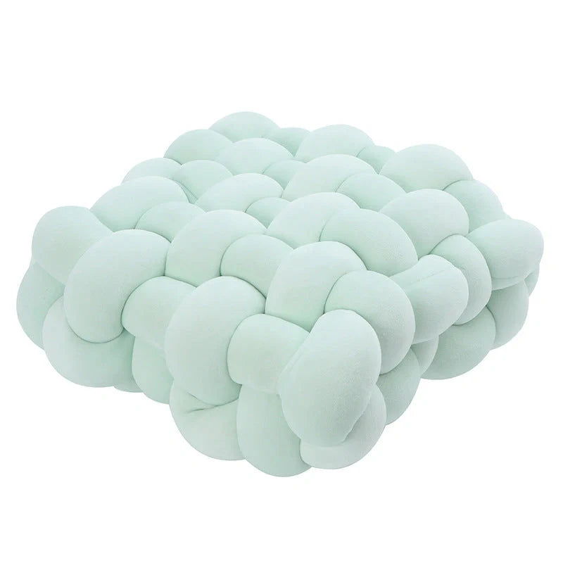 Creative Home Woven Square Plush Cushion in various colors with novel weaving design