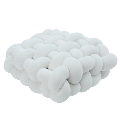 Creative Home Woven Square Plush Cushion in various colors with novel weaving design