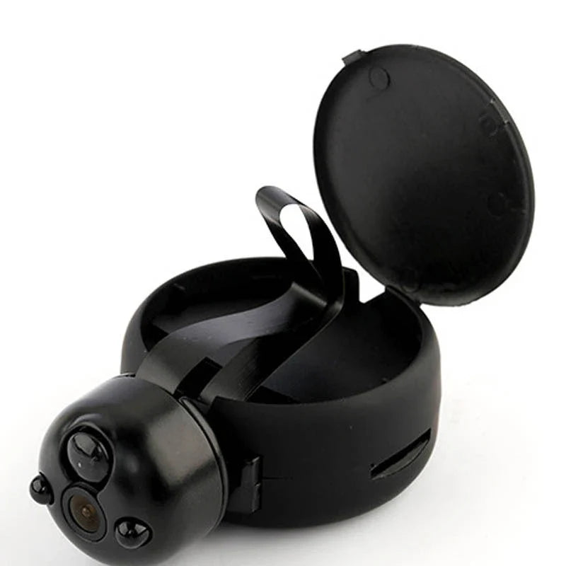 Compact wireless hidden security camera with motion detection and night vision features for home and office surveillance