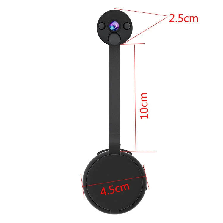 Compact wireless hidden security camera with motion detection and night vision features for home and office surveillance