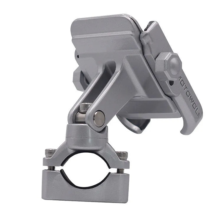 CS-622 mobile phone holder for bicycle motorcycle and electric vehicle, available in Black or Silver