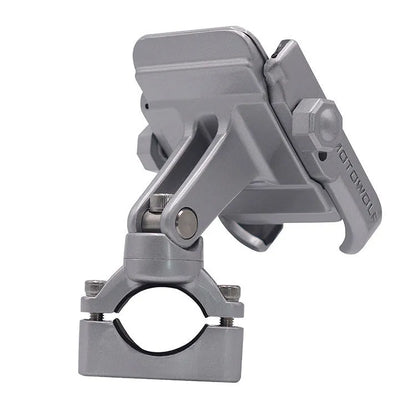 CS-622 mobile phone holder for bicycle motorcycle and electric vehicle, available in Black or Silver