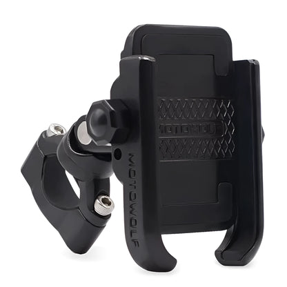 CS-622 mobile phone holder for bicycle motorcycle and electric vehicle, available in Black or Silver