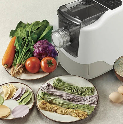 Automatic Pasta Maker with 13 noodle molds for effortless homemade pasta creation