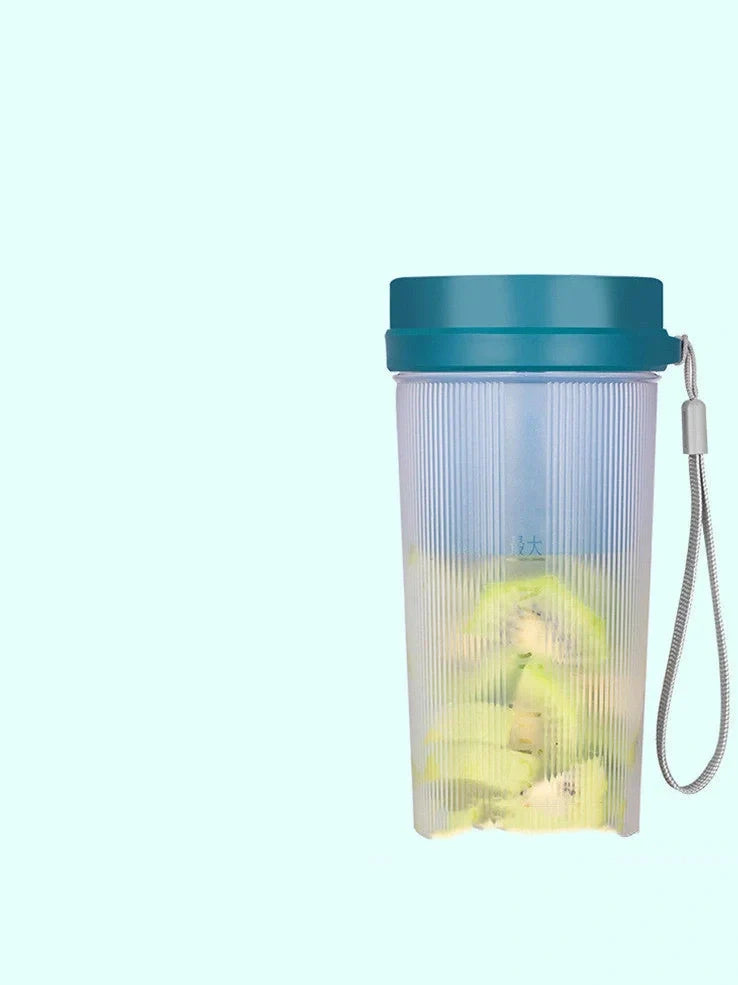 Pink portable USB rechargeable electric juicer cup, 98x98x187mm with 400mL capacity and PP food-grade material