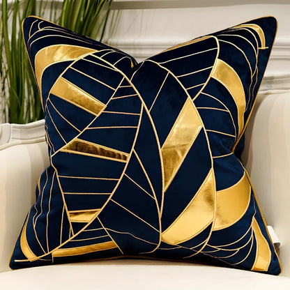 Embroidered throw pillow with removable cover in plush fabric, showing detailed embroidery pattern